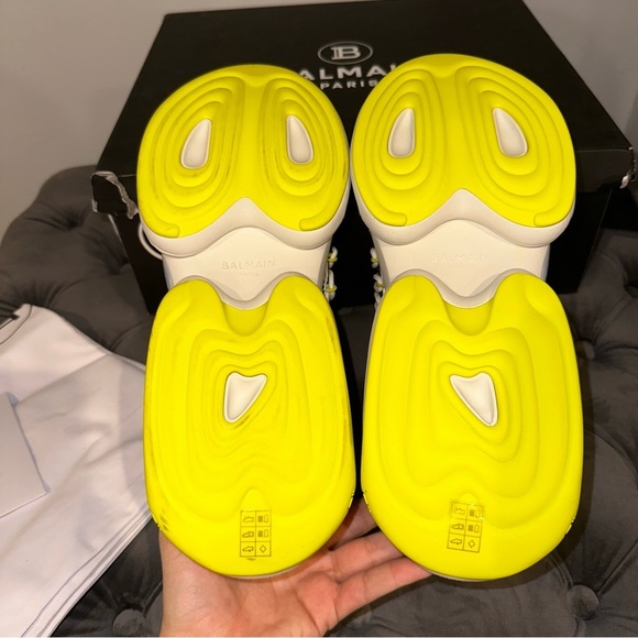 Size 42 Balmain B-bold Panelled Chunky Sneakers - Picture 6 of 15